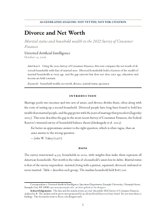 demography, Title on page 1: page 1