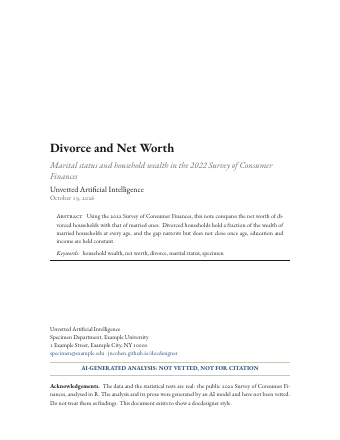 demography, Title page: page 1