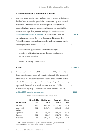 review, A body page: page 1