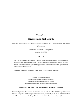 ssrn, Title page: page 1